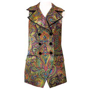 BRAEMAR by Jeremy Scott Multicolor Paisley Vest